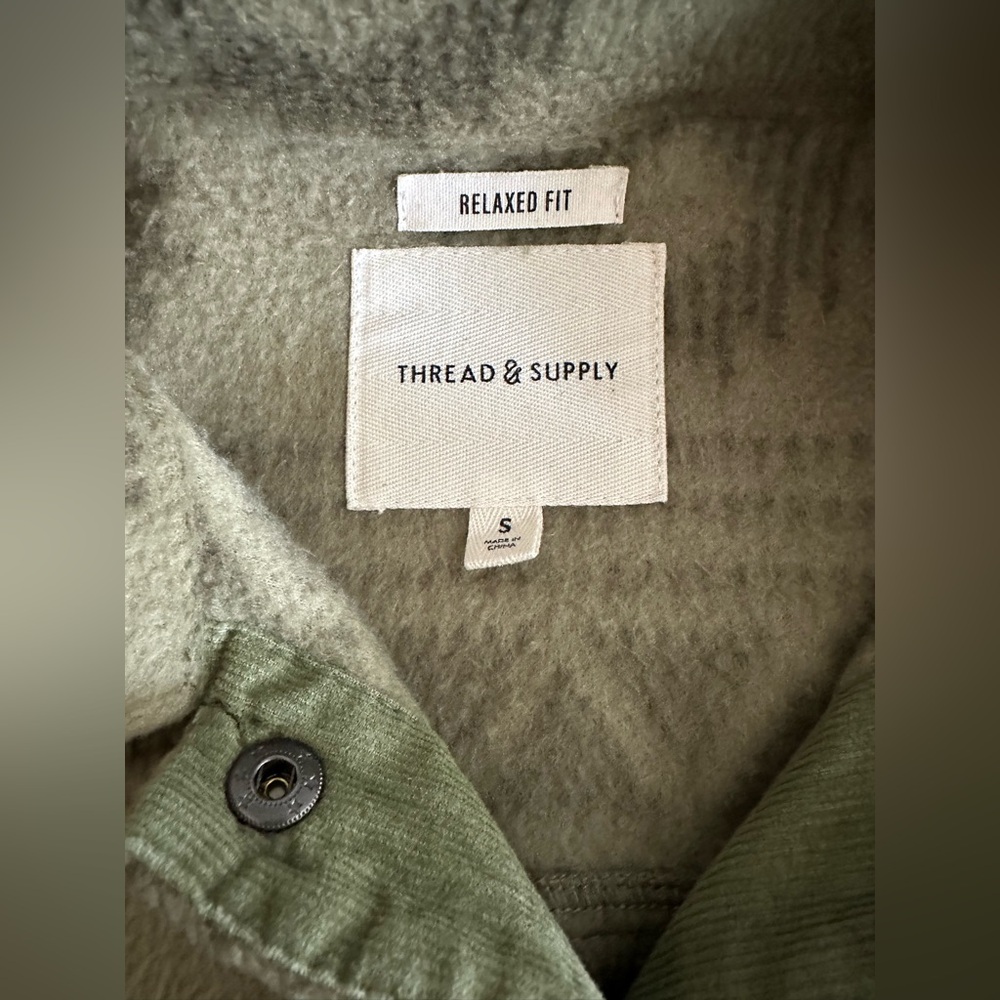 Thread & Supply Olive Patterned Jacket/Shacket - image 3